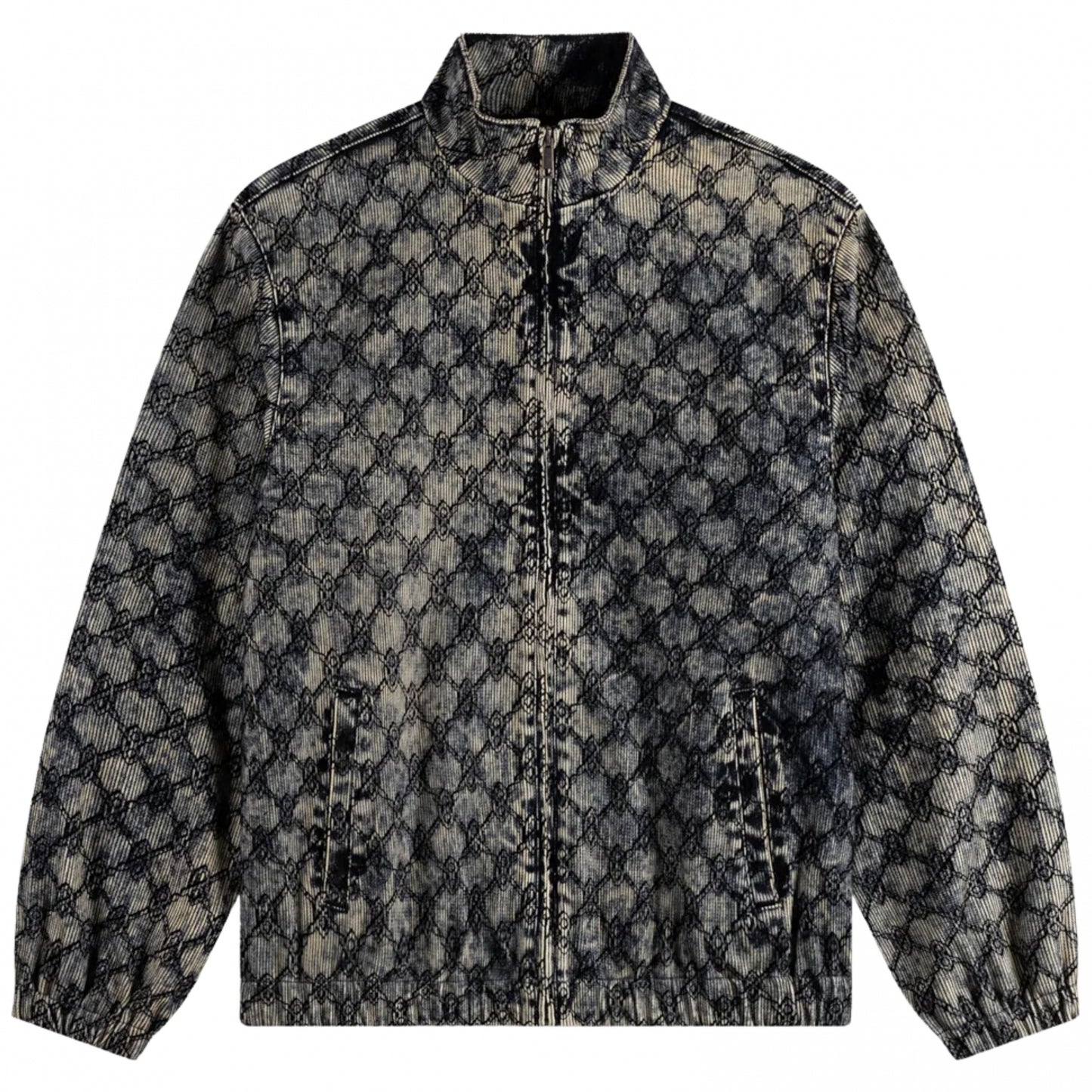 Felpa Daily Paper Velvet Track Jacket BLU