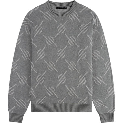 Maglione Daily Paper Tevin Monogram Knit Sweater GRIGIO
