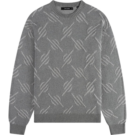 Maglione Daily Paper Tevin Monogram Knit Sweater GRIGIO