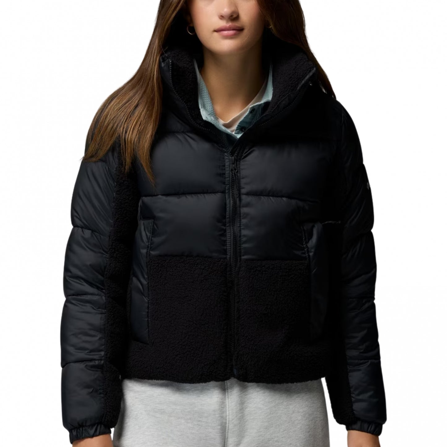 Giubbino Columbia Leadbetter Point II Sherpa Hybri NERO