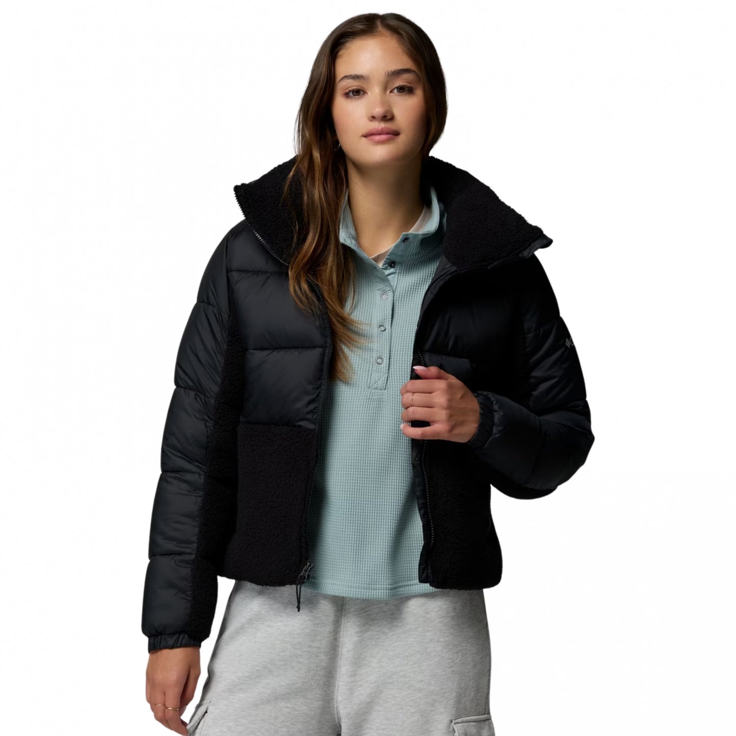 Giubbino Columbia Leadbetter Point II Sherpa Hybri NERO