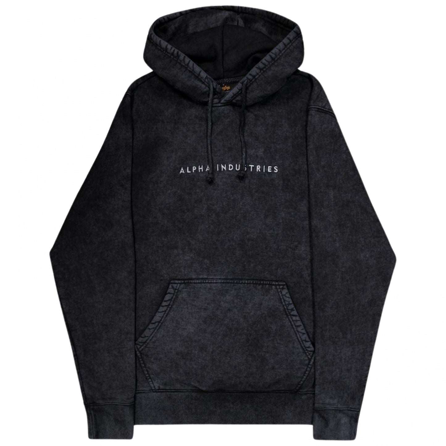 Felpa Alpha Industries Acid Logo Hoodie NERO