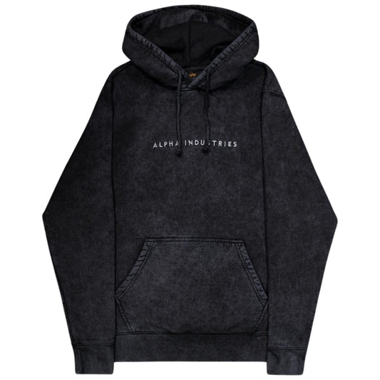Felpa Alpha Industries Acid Logo Hoodie NERO