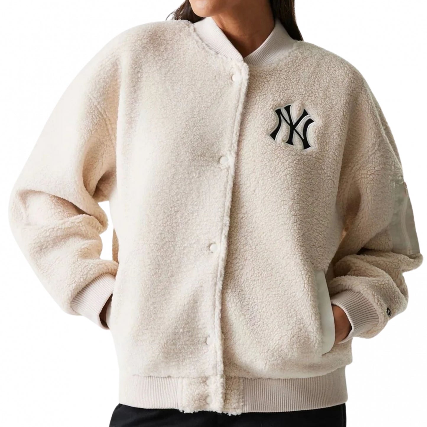 Giubbino Donna New Era MLB Sherpa Bomber NEYYAN UNICO