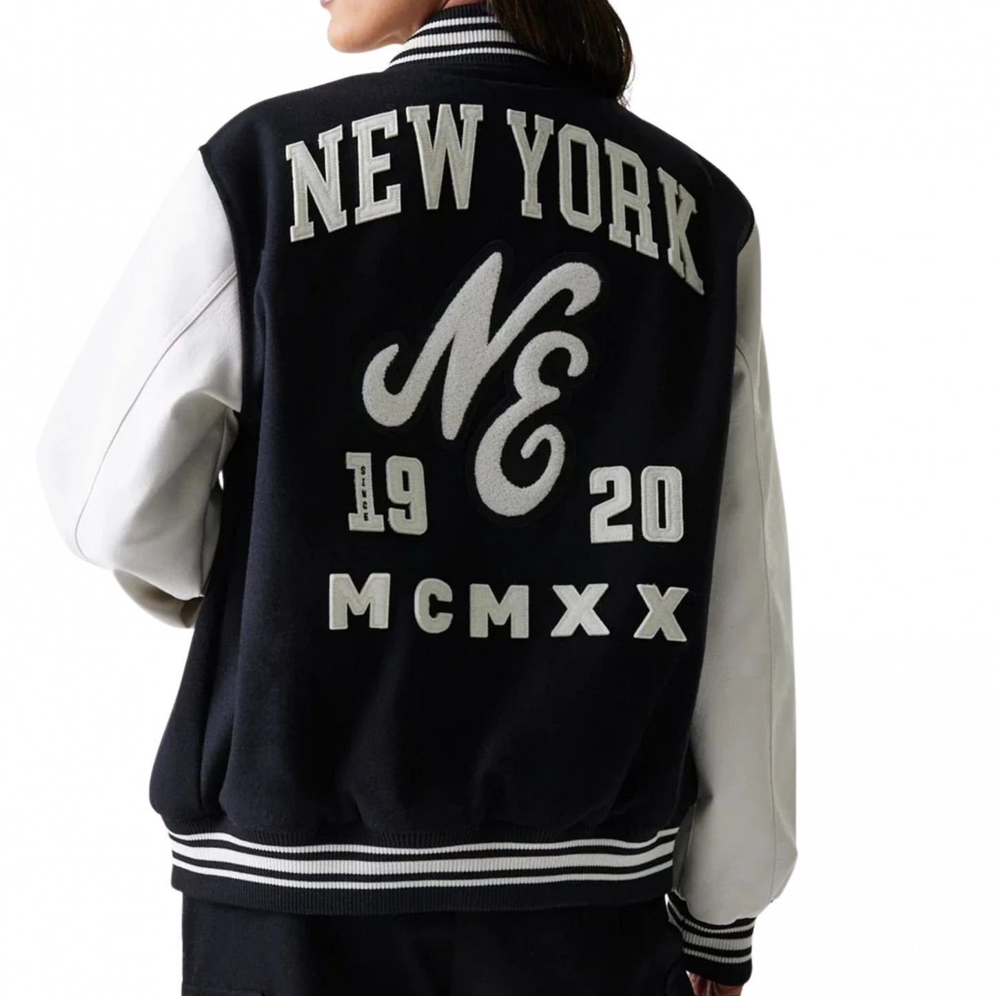 Giacca New Era Patch Varsity Jacket NERO