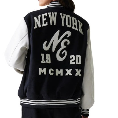 Giacca New Era Patch Varsity Jacket NERO