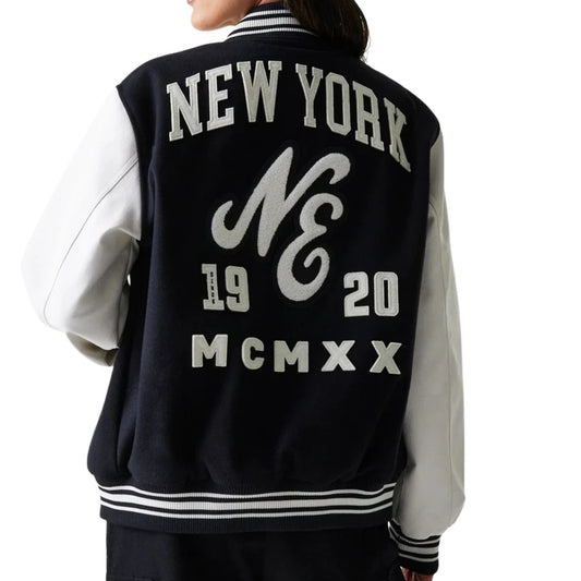 Giacca New Era Patch Varsity Jacket NERO