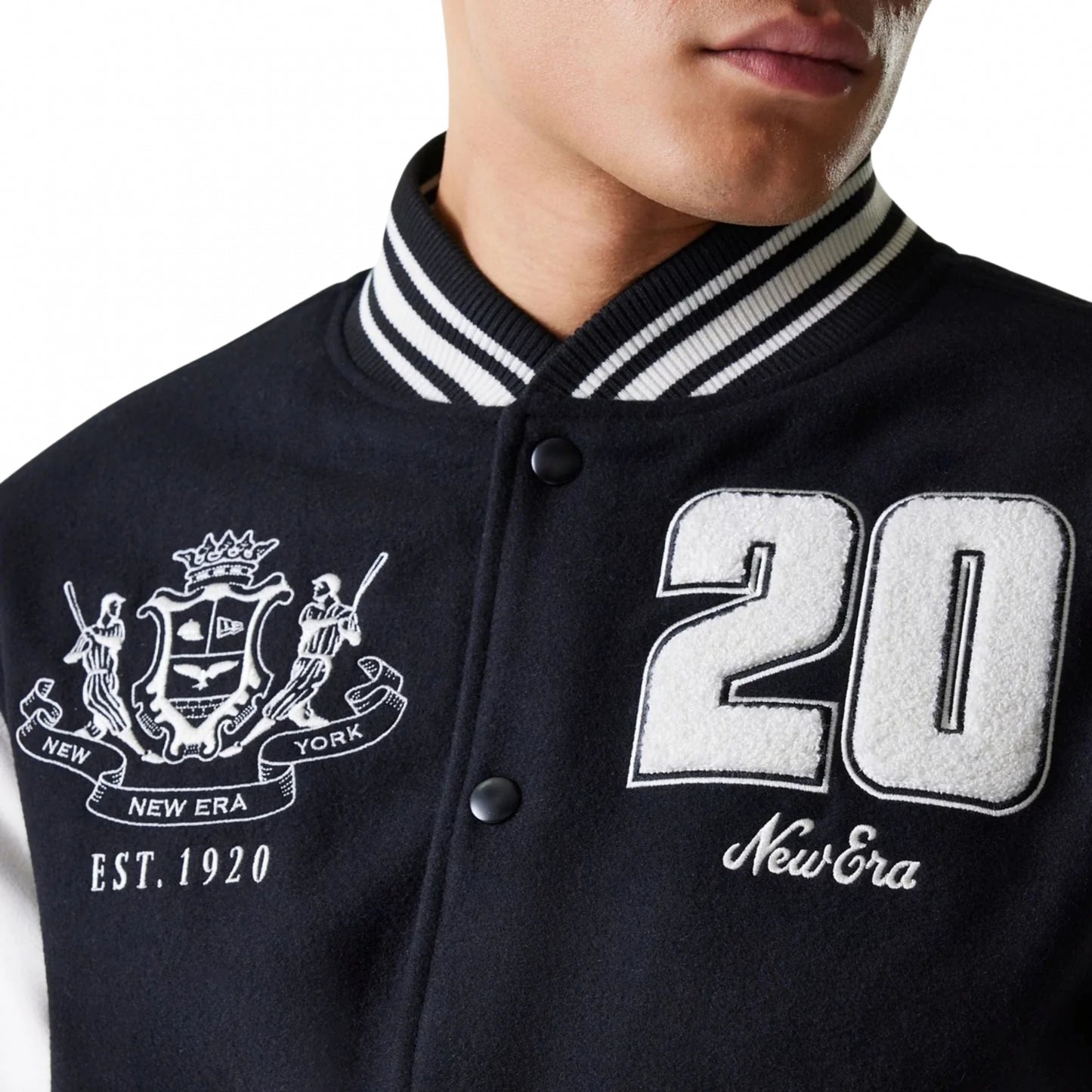 Giacca New Era Patch Varsity Jacket NERO