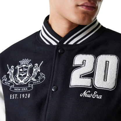 Giacca New Era Patch Varsity Jacket NERO