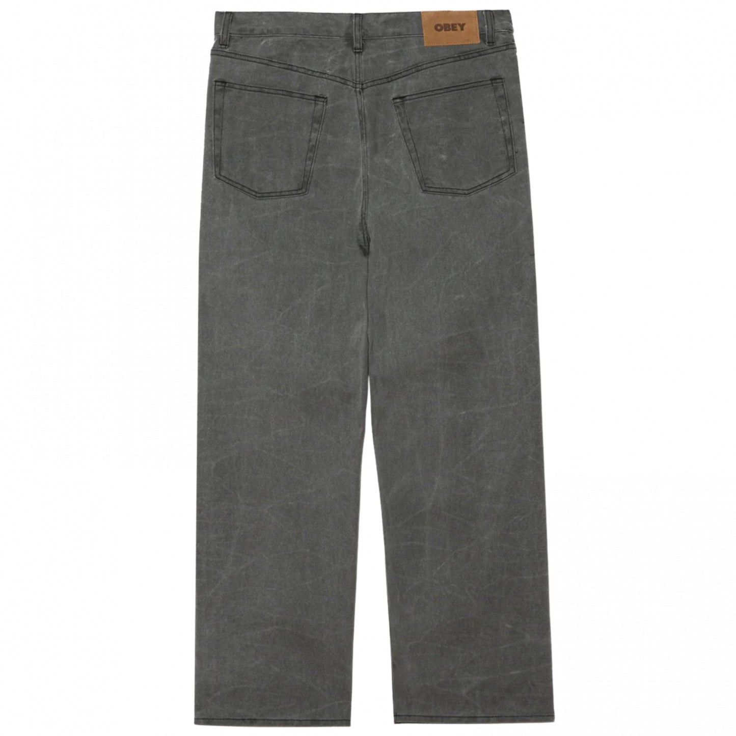 Jeans Obey Classic Wrinkle Baggy Denim NERO