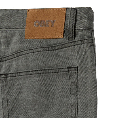 Jeans Obey Classic Wrinkle Baggy Denim NERO