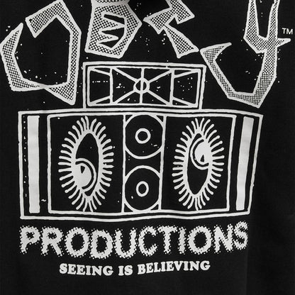 Felpa Obey Productions Extra Heavy Hood Fleece NERO
