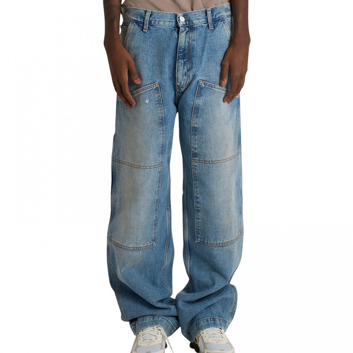 Pantalone Amish Super Knee Denim Carpenter DENIM