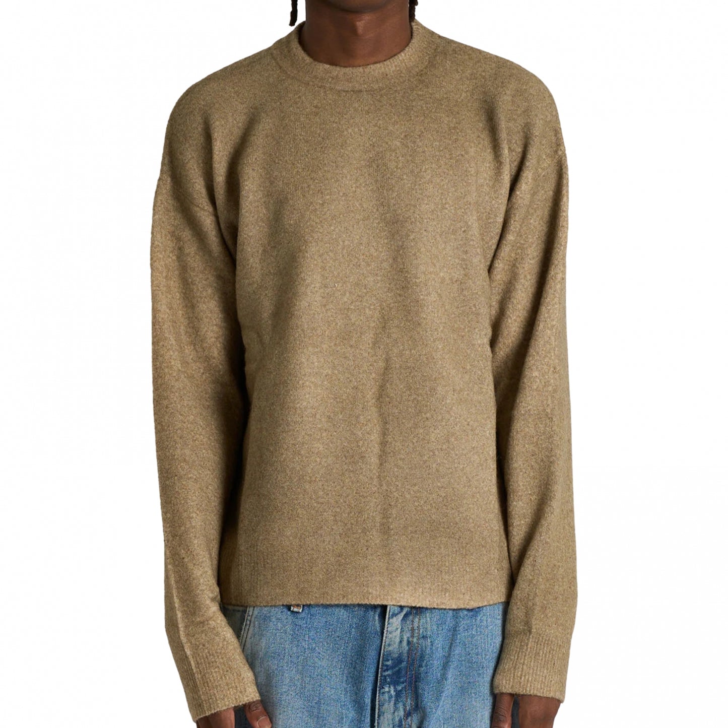 Felpa Amish Crew Neck Over Spray Texture VERDE