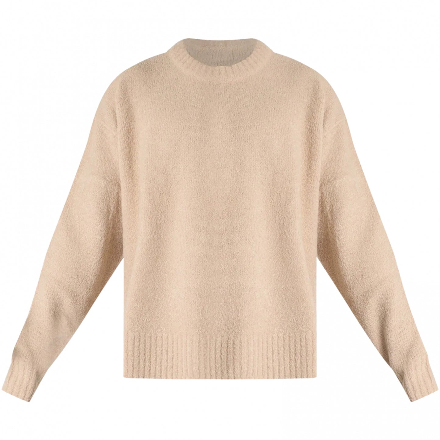 Felpa Amish Crew Crop Boucle BEIGE