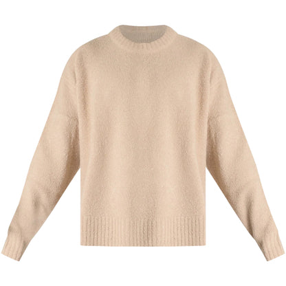 Felpa Amish Crew Crop Boucle BEIGE