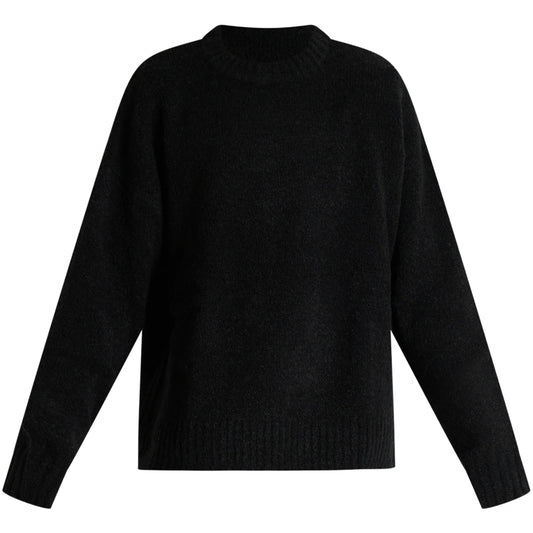 Felpa Amish Crew Crop Boucle NERO