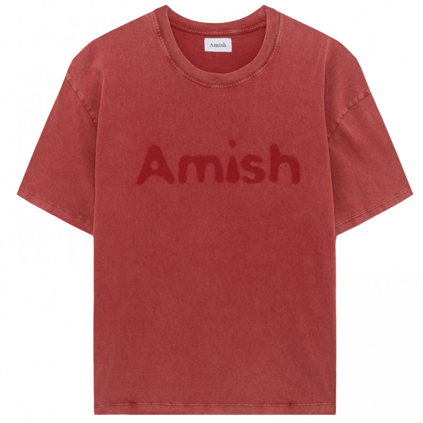 Maglietta Amish Crop Jersey Shadow Logo Tee UNICO