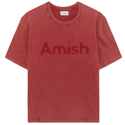 Maglietta Amish Crop Jersey Shadow Logo Tee UNICO