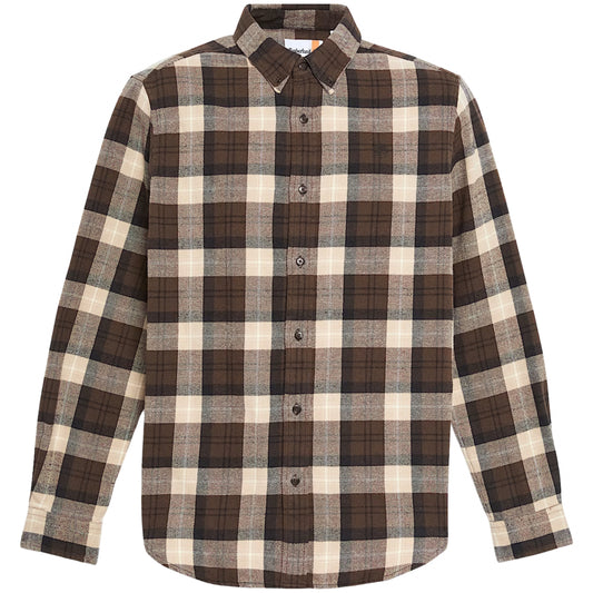 Camicia Timberland Midweight Flannel Check Shirt MARRONE
