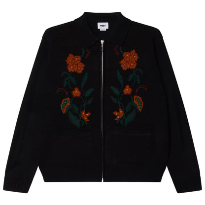 Cardigan Obey Floral Zip Cardigan NERO
