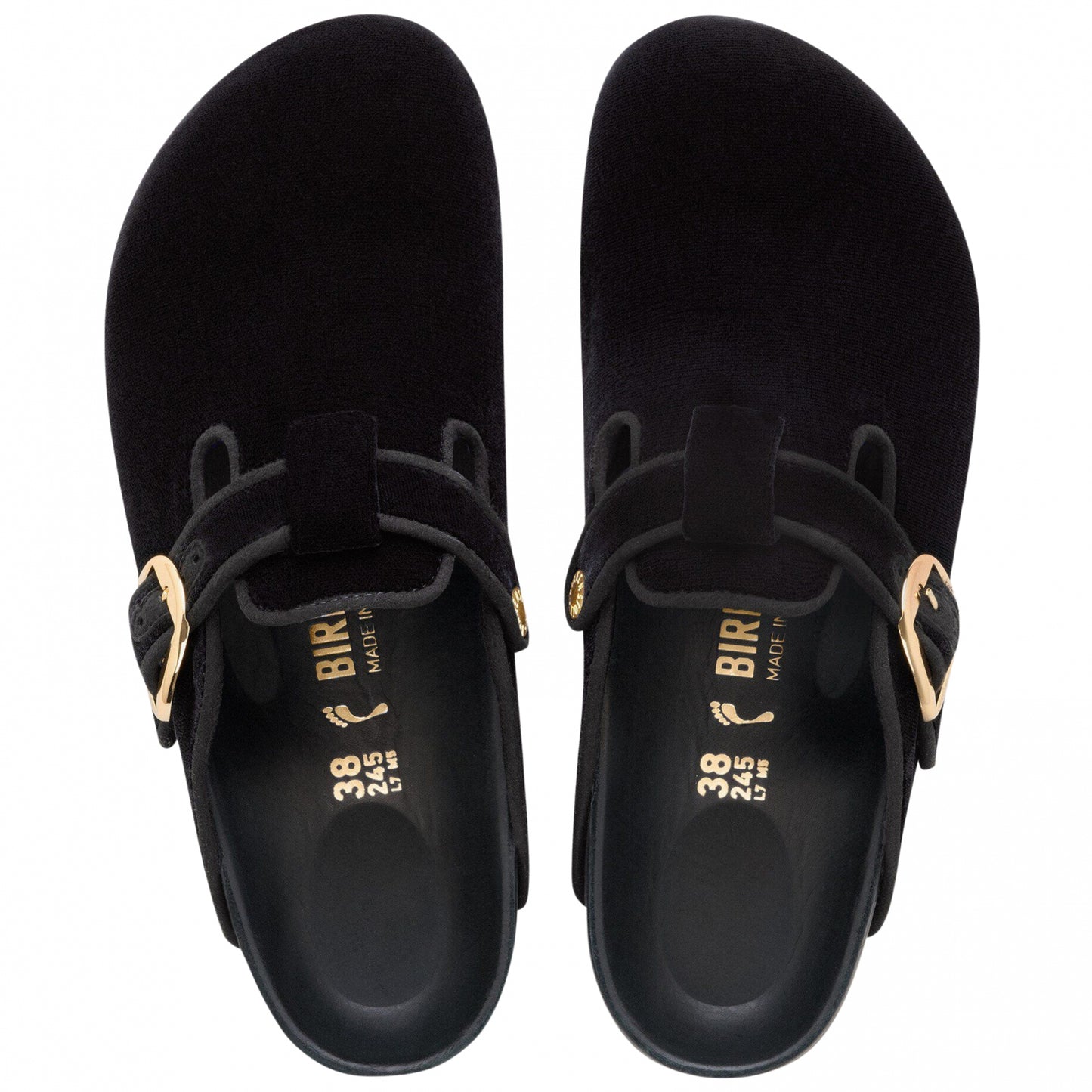 Sandalo Birkenstock Boston Big Buckle NERO