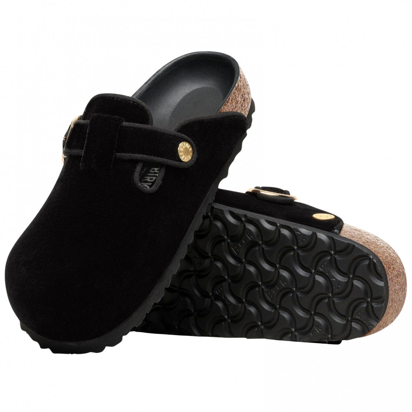 Sandalo Birkenstock Boston Big Buckle NERO