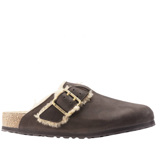 Sandalo Birkenstock Boston Bold Shearling MARRONE