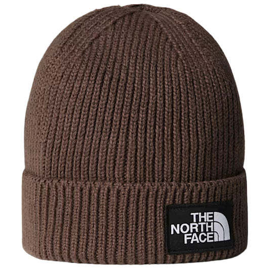 Cappello TNF Logo Box Cuffed Beanie MARRONE