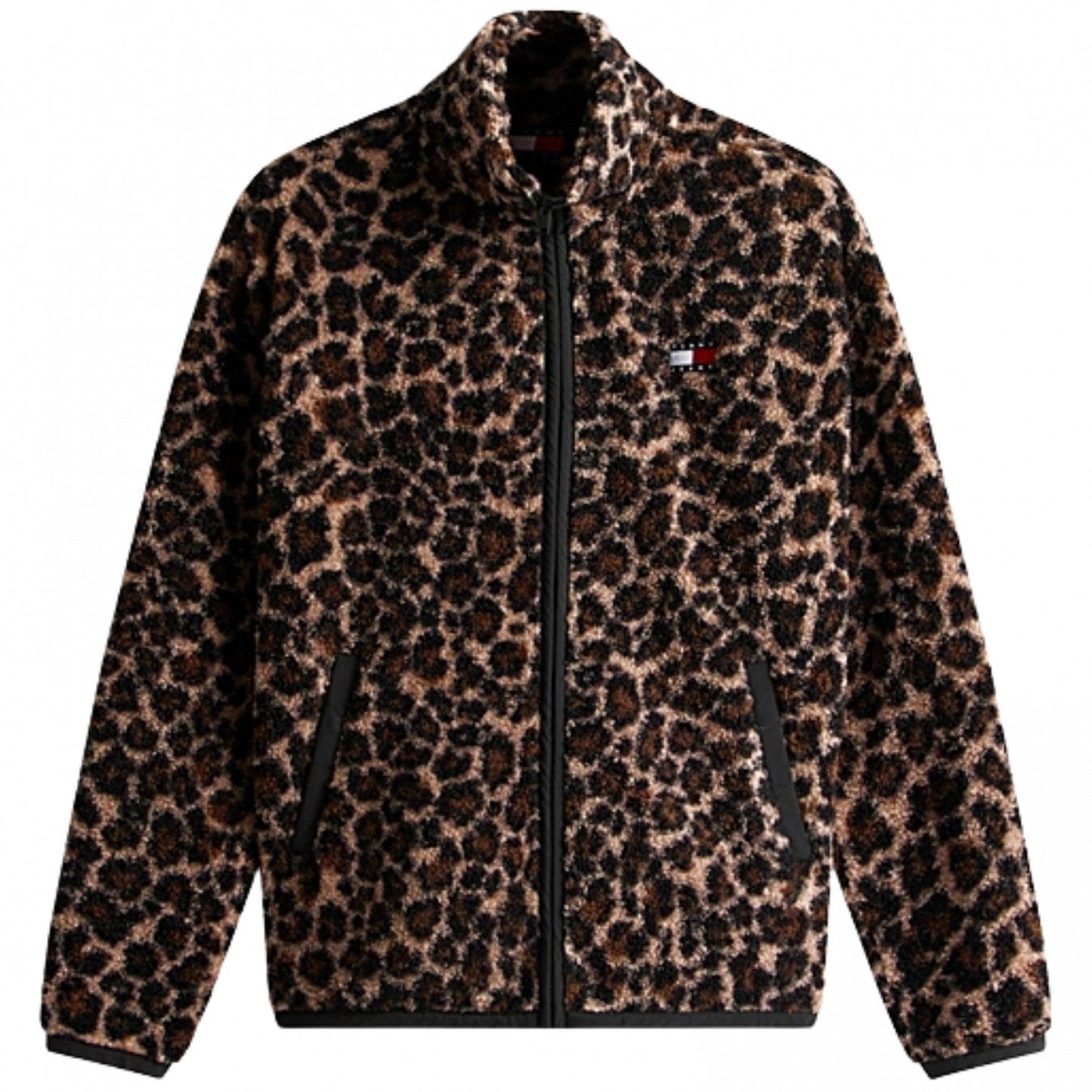 Teddy Tommy Jeans Zip Through Badge Teddy LEOPARDATO