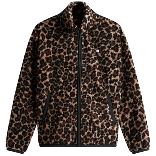 Teddy Tommy Jeans Zip Through Badge Teddy LEOPARDATO