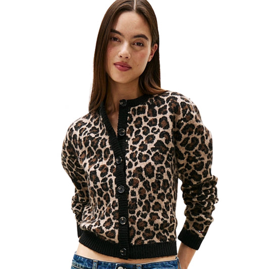 Cardigan Tommy Jeans Leopard Cardigan LEOPARDATO