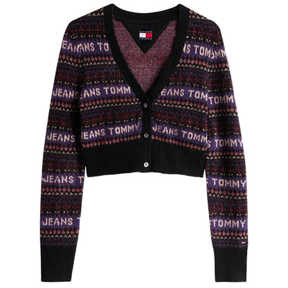 Cardigan Tommy Jeans Fairisle Cardigan NERO
