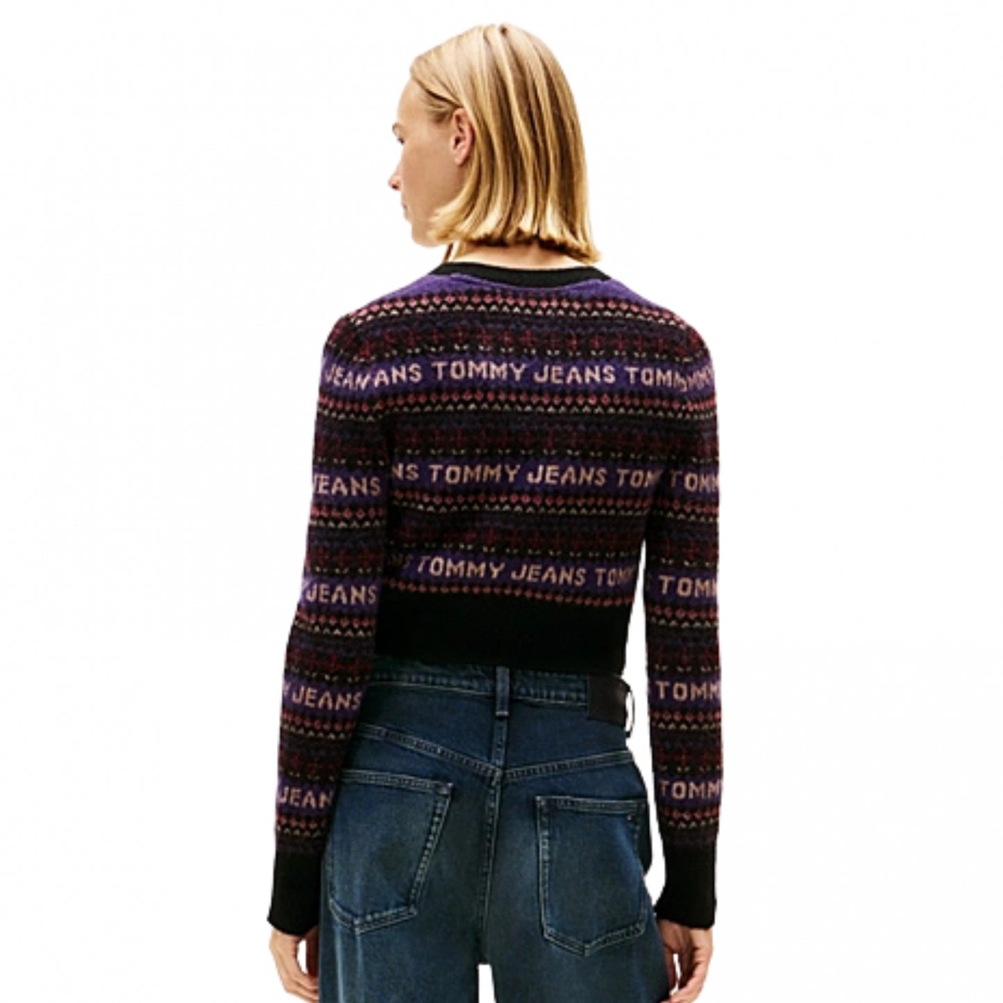 Cardigan Tommy Jeans Fairisle Cardigan NERO