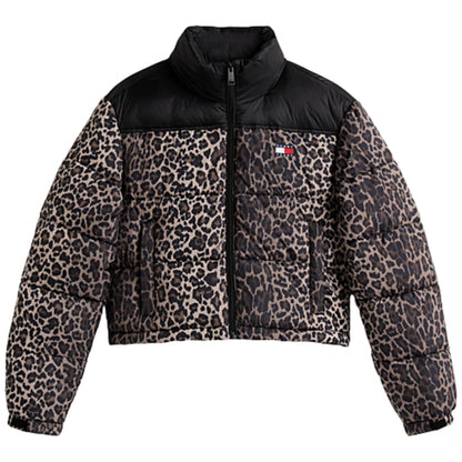 Giubbino Tommy Jeans Cropped Leopard Puffer LEOPARDATO