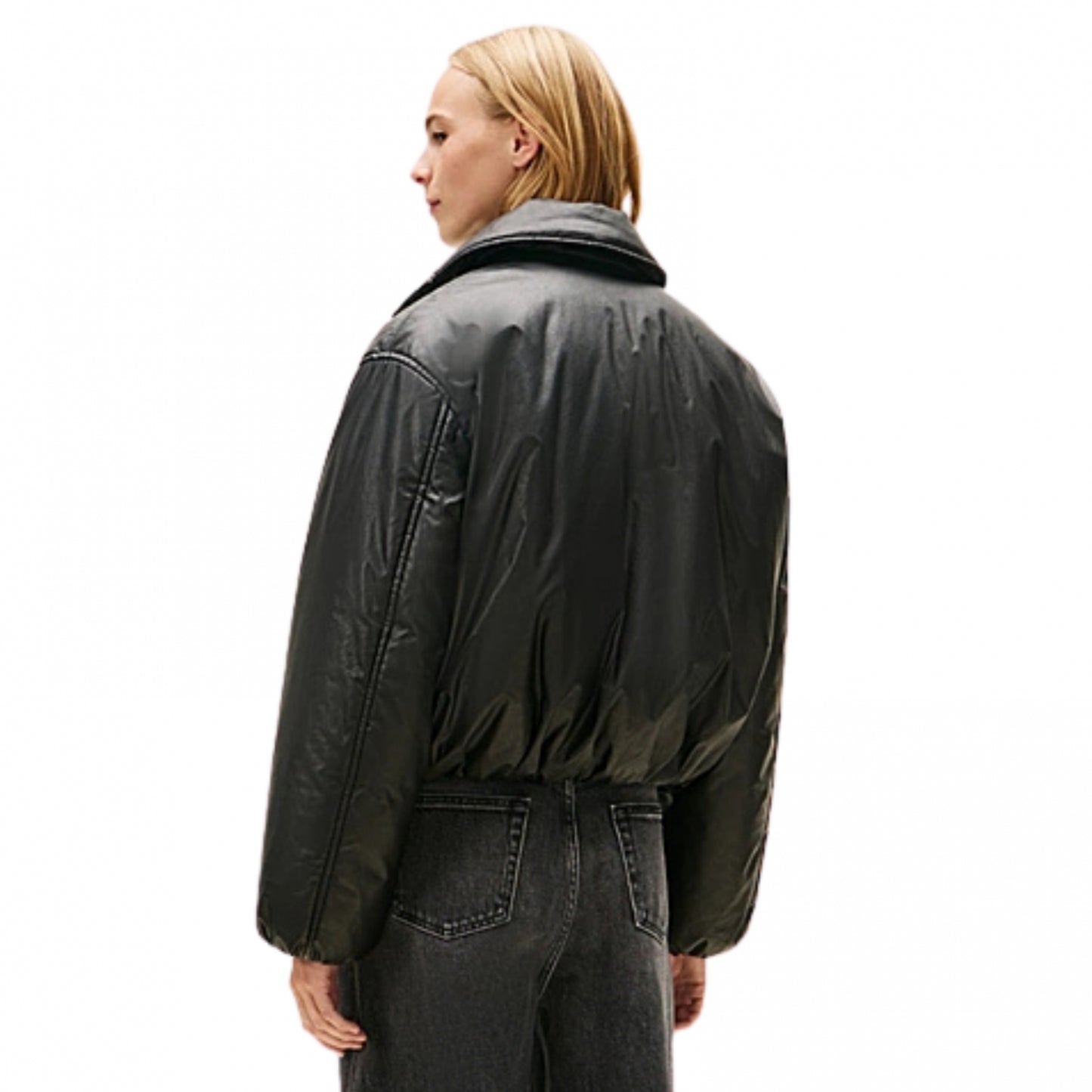 Giubbino Tommy Jeans Oiled Padded Jacket NERO