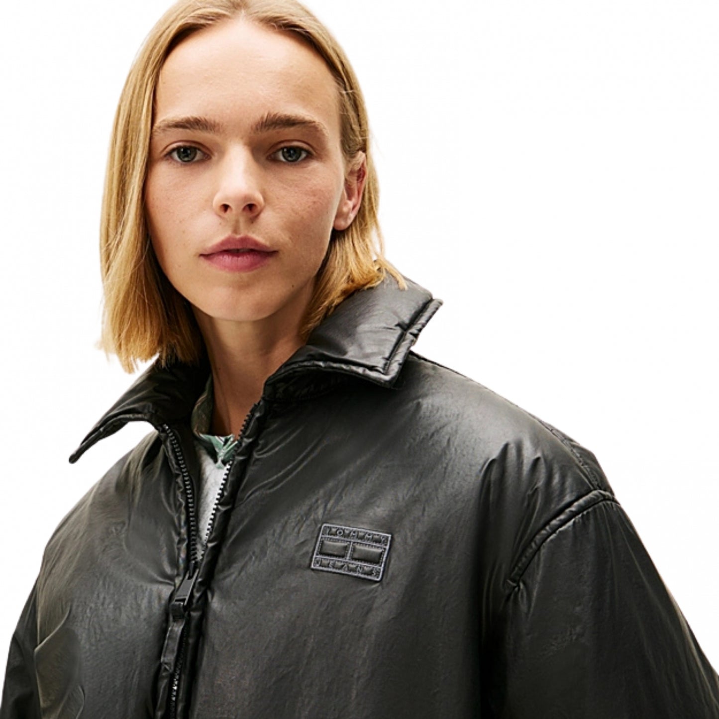 Giubbino Tommy Jeans Oiled Padded Jacket NERO