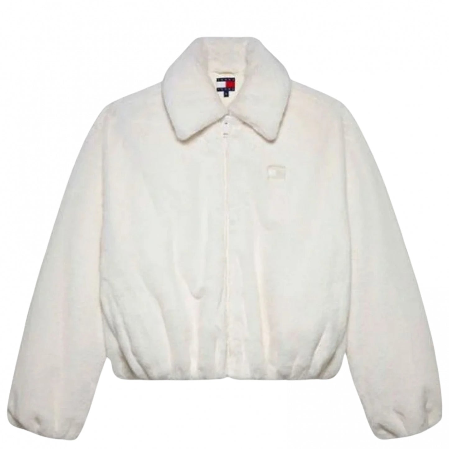 Giubbino Tommy Jeans Faux Fur Bomber BIANCO