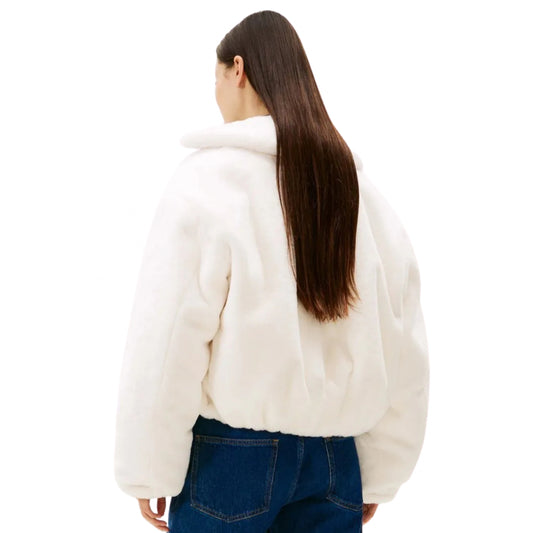 Giubbino Tommy Jeans Faux Fur Bomber BIANCO