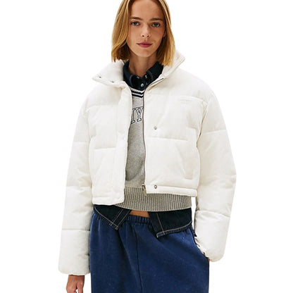 Giubbino Tommy Jeans Cord Puffer Jacket BIANCO
