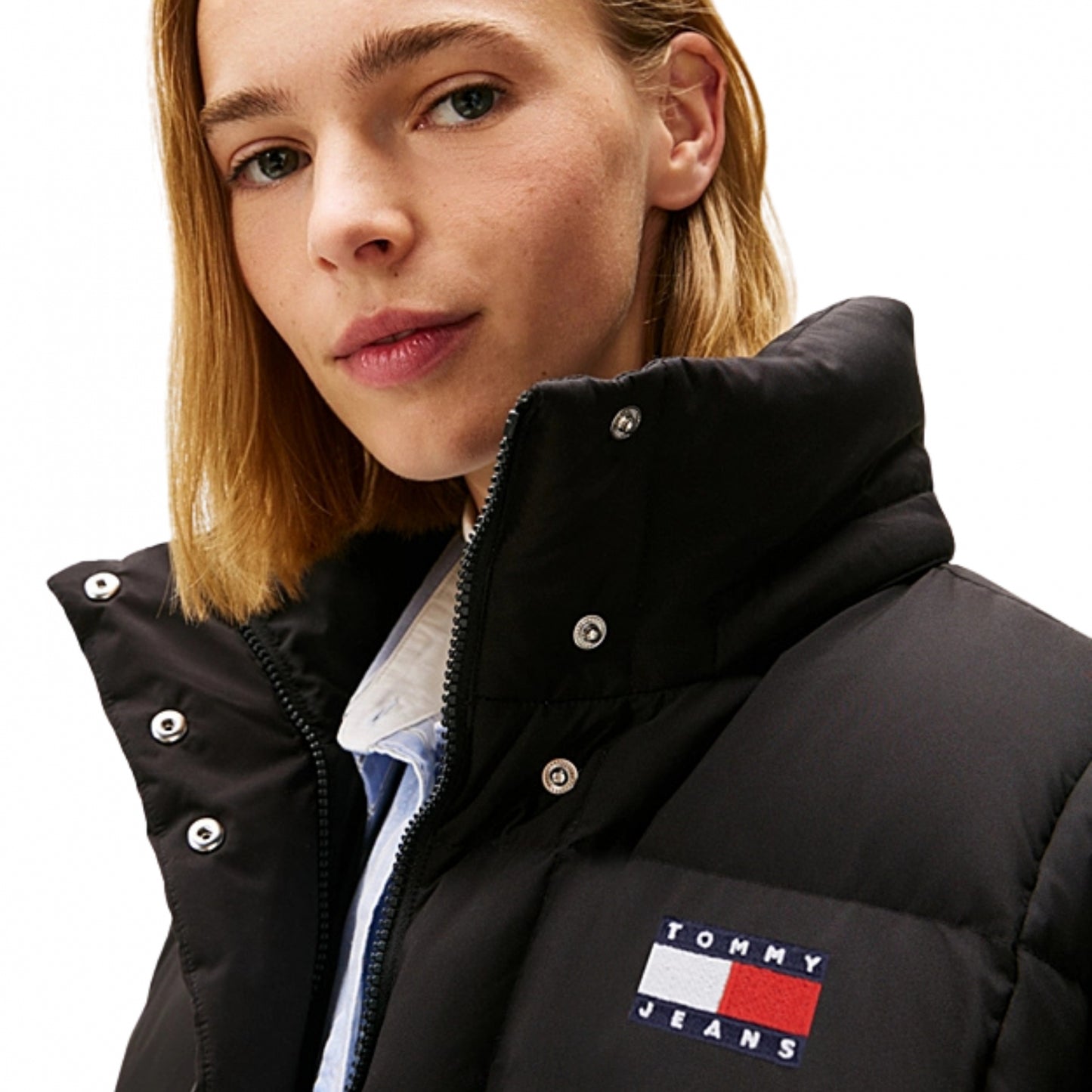 Giubbino Tommy Jeans Alaska Grid Down Jacket NERO