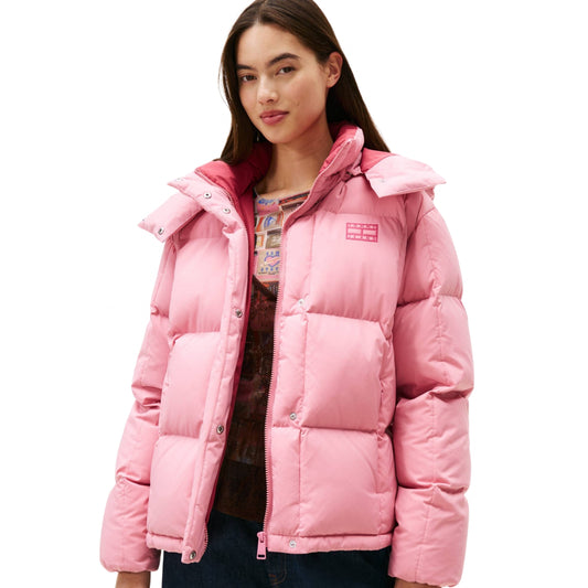 Giubbino Tommy Jeans Alaska Grid Down Jacket ROSA