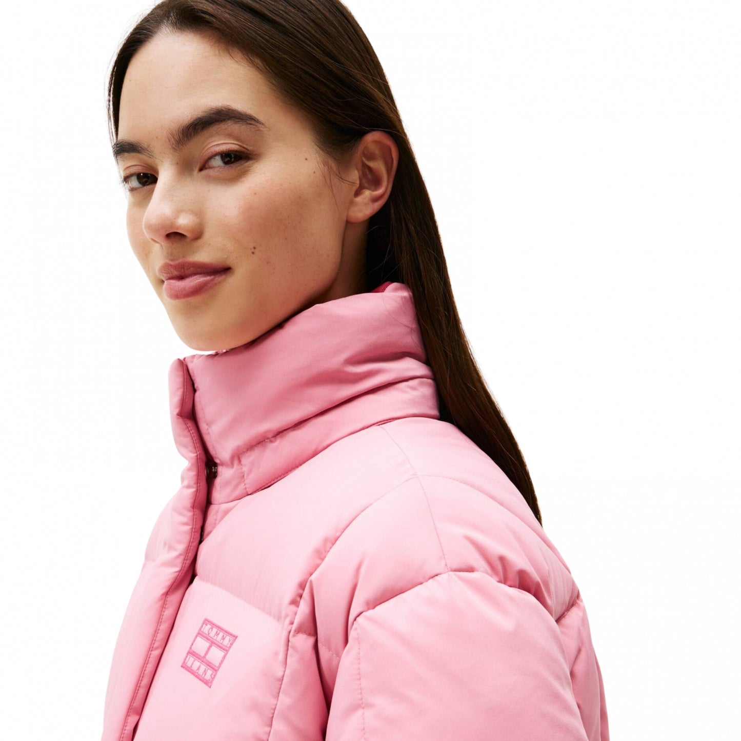 Giubbino Tommy Jeans Alaska Grid Down Jacket ROSA
