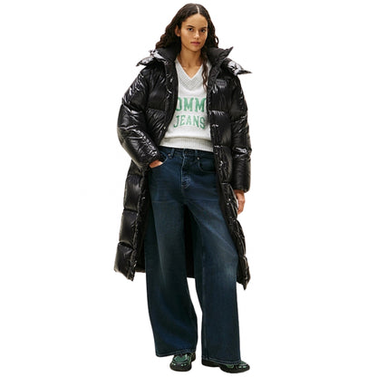 Cappotto Tommy Jeans Alaska Grid Shiny Down Puffer NERO