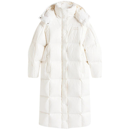 Cappotto Tommy Jeans Alaska Grid Shiny Down Puffer BIANCO