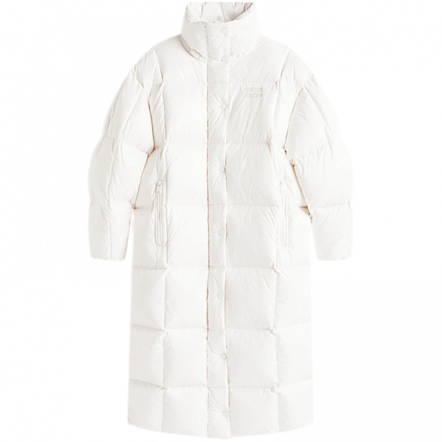 Cappotto Tommy Jeans Alaska Grid Shiny Down Puffer BIANCO