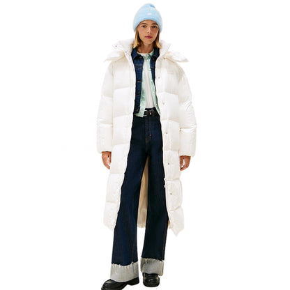 Cappotto Tommy Jeans Alaska Grid Shiny Down Puffer BIANCO