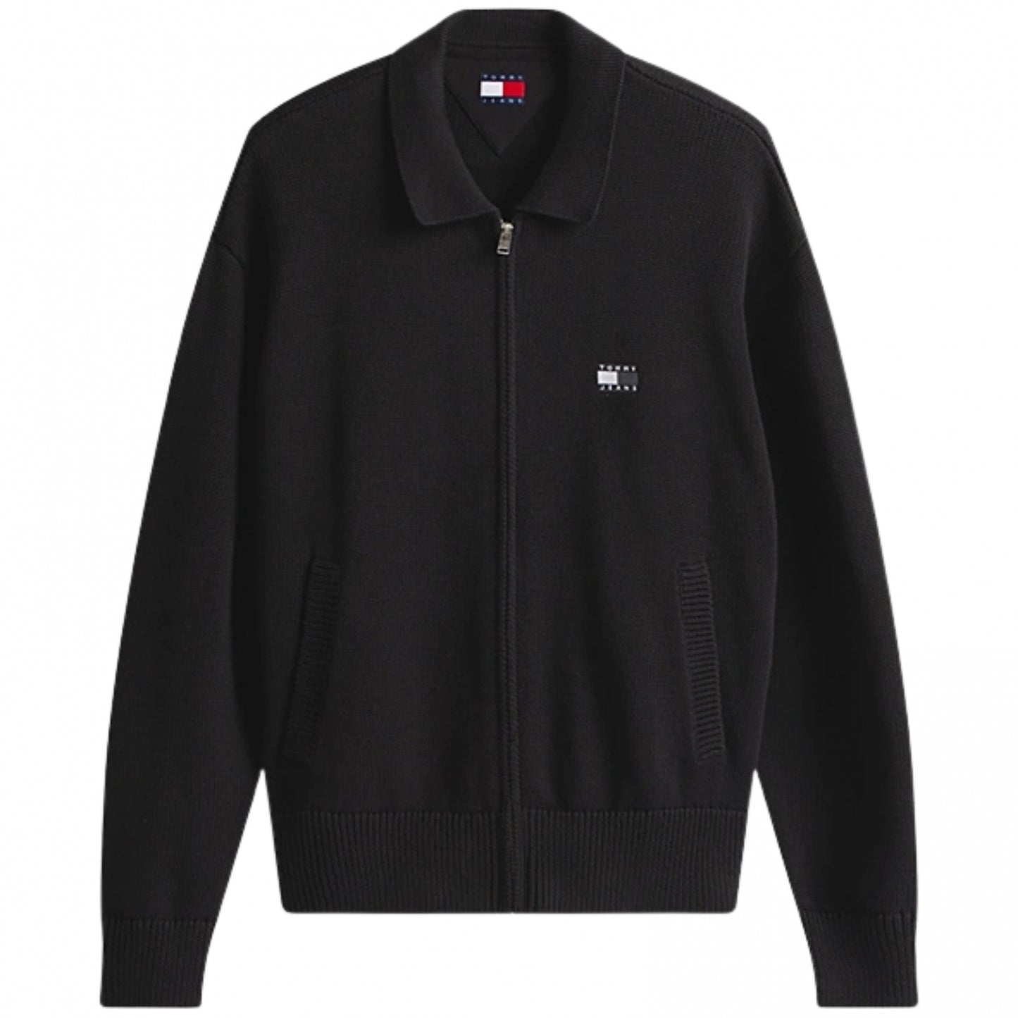 Felpa Tommy Jeans Relaxed Badge Full Zip Sweat NERO