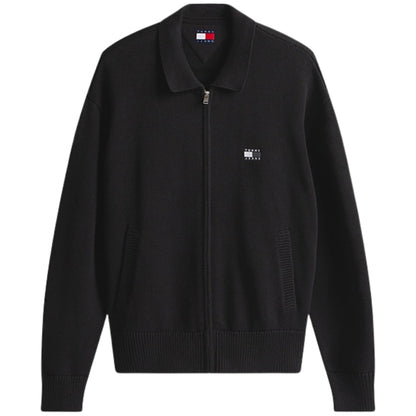 Felpa Tommy Jeans Relaxed Badge Full Zip Sweat NERO