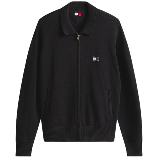 Felpa Tommy Jeans Relaxed Badge Full Zip Sweat NERO